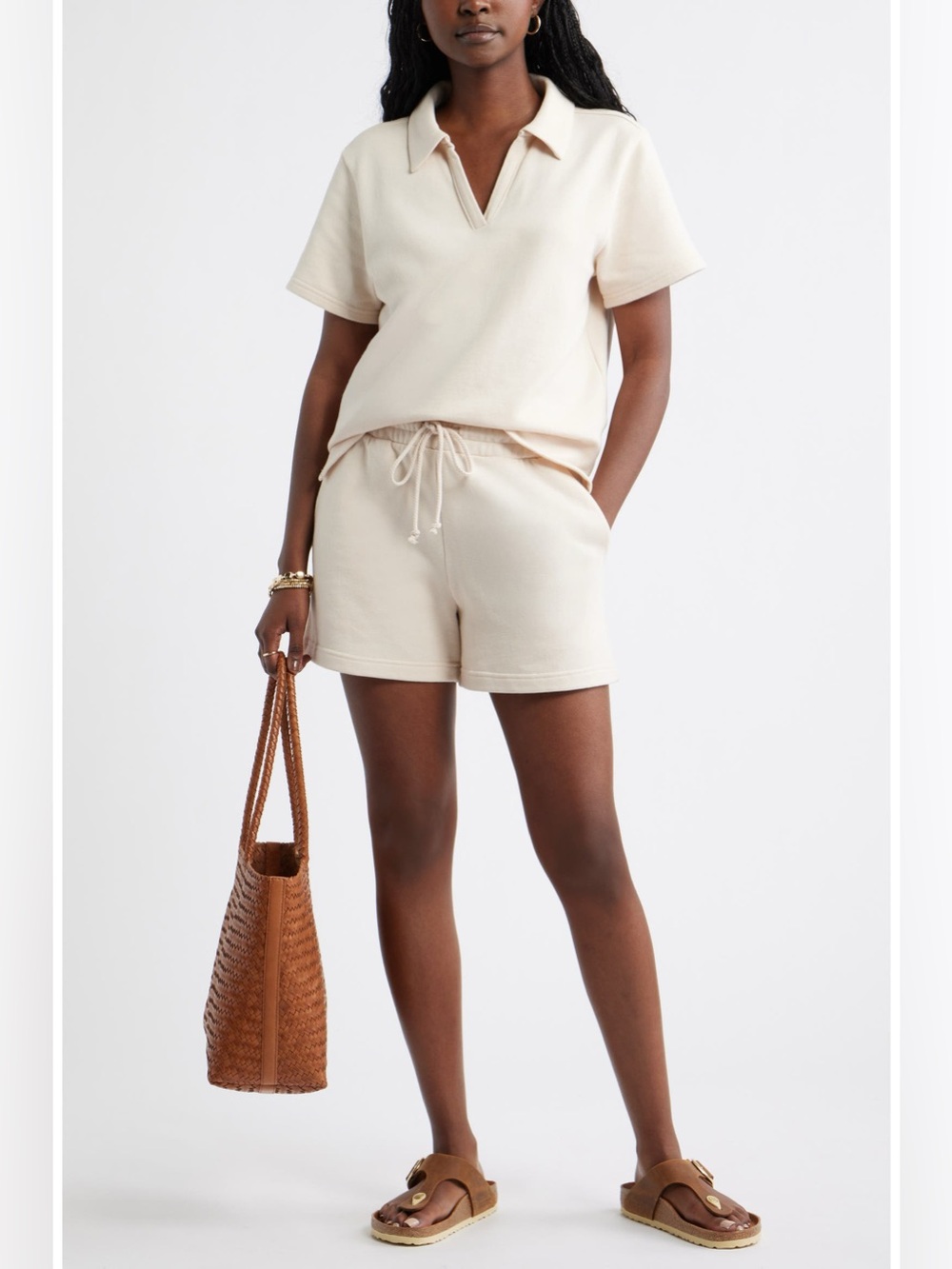 BB Dakota terry short L ivory Steve Madden shorts light beige